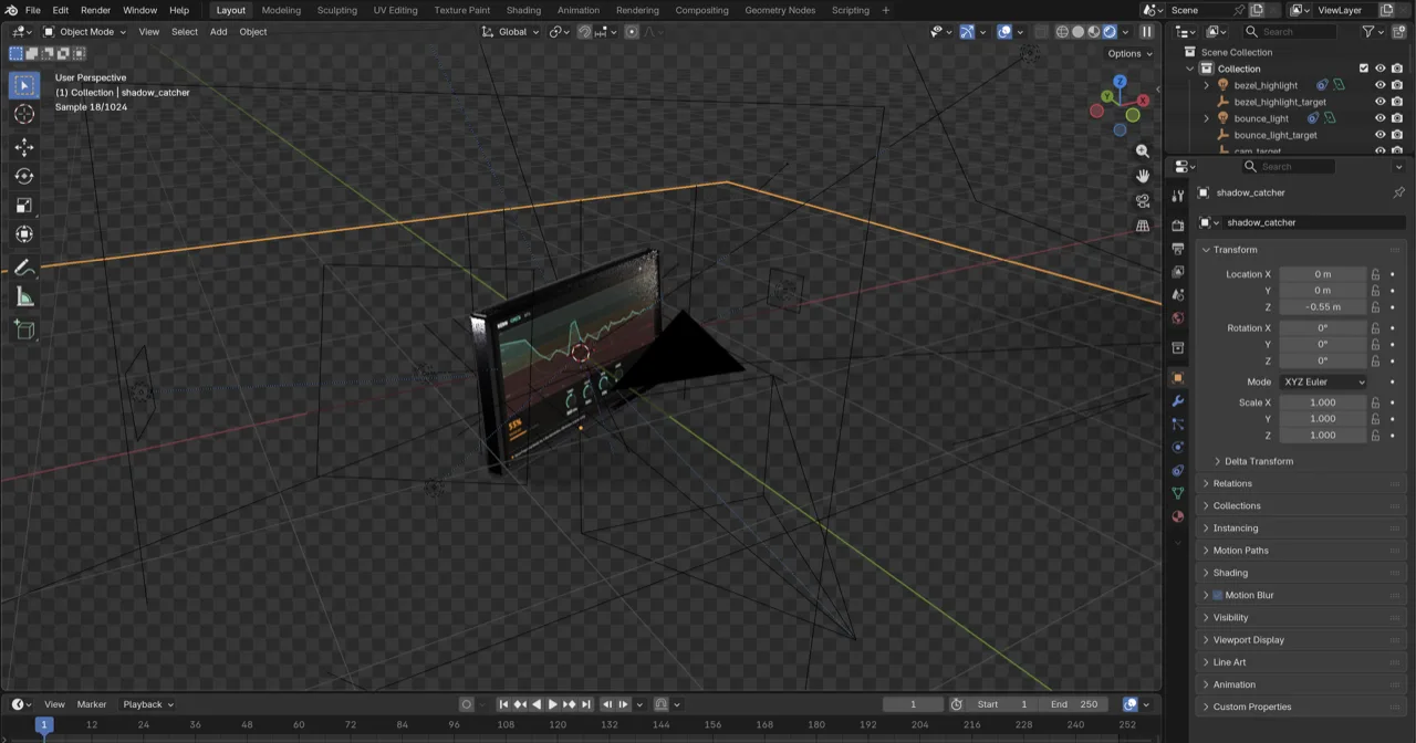 another Blender scene, lighting and materials