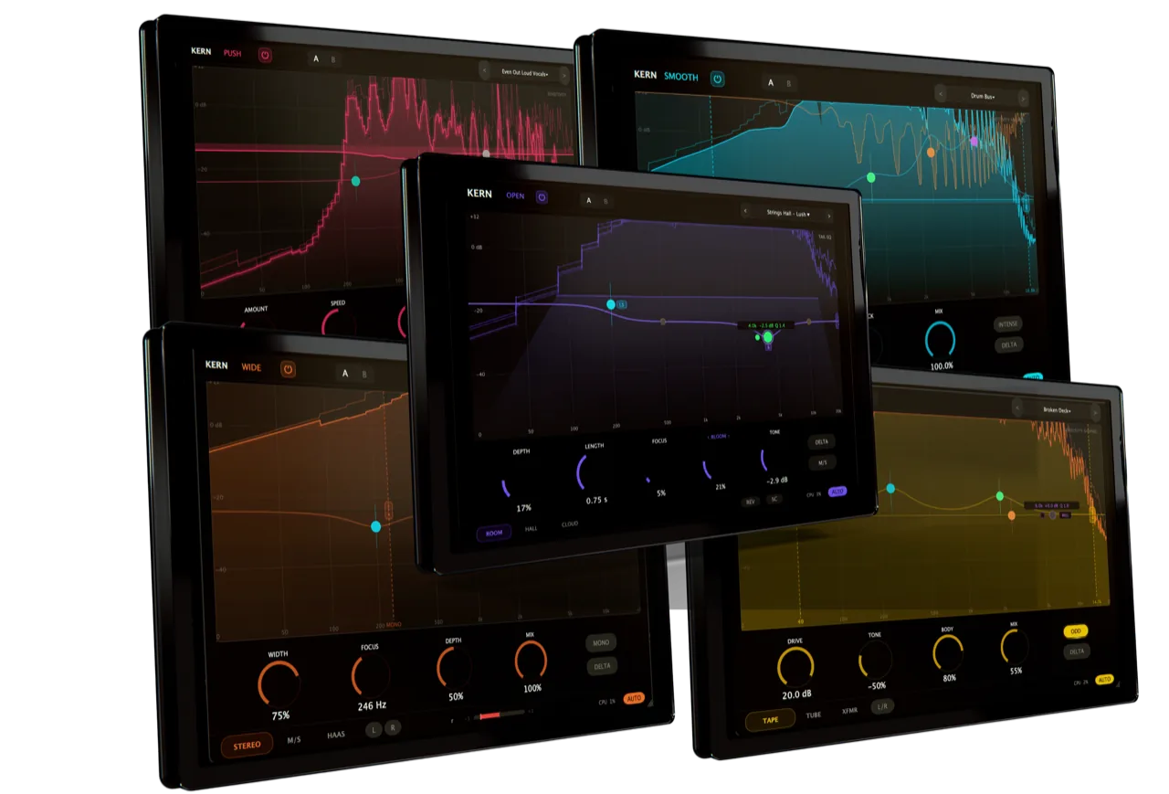 the KERN bundle: SMOOTH, WARM, WIDE, PUSH and OPEN